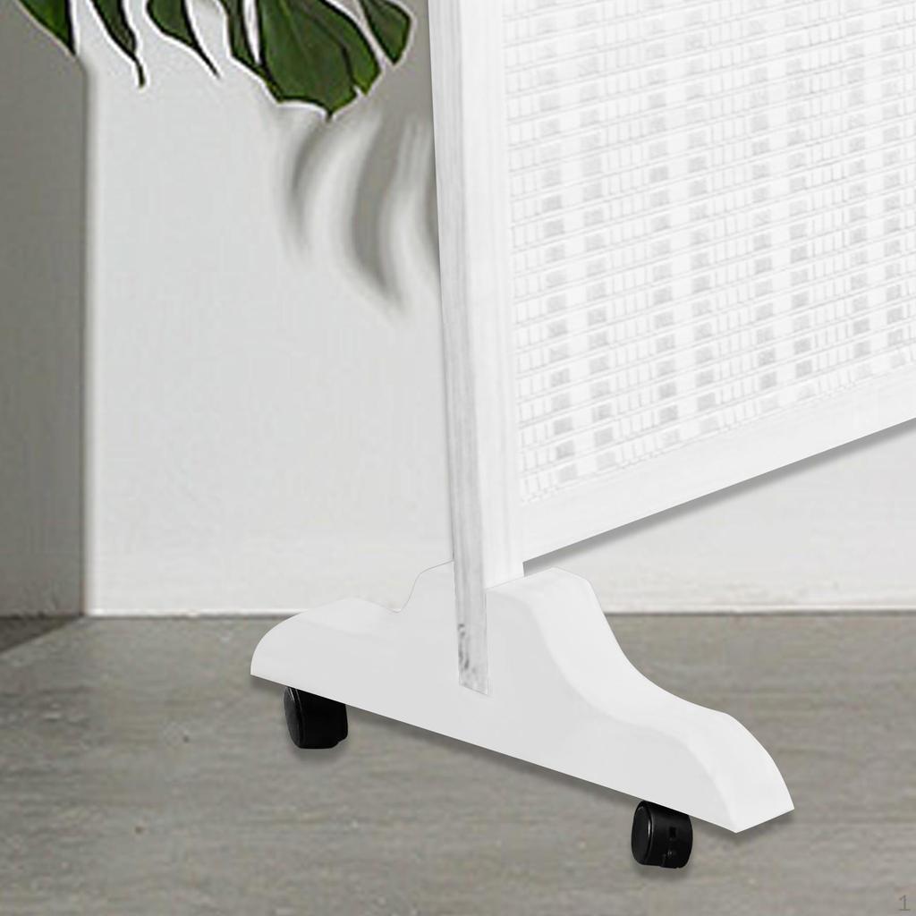 Eleganter Sichtschutzständer aus Holz mit mobilen Rollen für Zuhause und das Büro