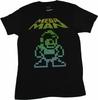 Mega Man New Adult T-Shirt - 8-Bit Rainbow Lined Image