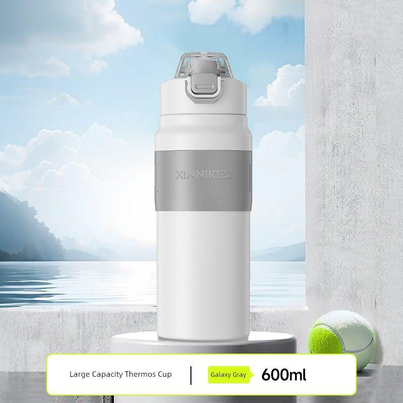 Large-Capacity Thermos Cup for Men, Sports Water Cup for Students Going to School, 2026 New Model 316L Stainless Steel Straw Cup