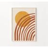 Minimalist Abstract Folk Art Prints, Colourful Bohemian Botanical Canvas Prints for Home, Bedroom, Living Room,Office,Decoration