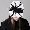 Halloween Jacquard Spiders Hat Knit Windproof Hat for Adult Winter Cycling Ski