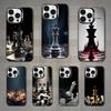 Schachbrett Kunstwerke Handyhülle Für iPhone 16,15,14,13,12,11,Mini,Pro,MAX Schwarz Matt Stoßfeste Hülle
