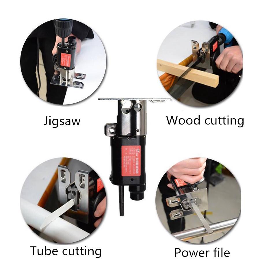 Electric Multifunction  Reciprocating Saw Attachment Change Into Reciprocating Saw Jig Metal File for Wood Metal Cutting New