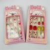 24-Piece Self-Adhesive Nail Art Stickers for Kids & Women - Wearable Jelly Glue, Cute Designs