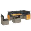VidaXL Salon de Jardin avec Coussins 7 pcs, Canapés de Terrasse, Ensemble de Meubles de Patio, Mobilier d'Extérieur, Gris 3273986