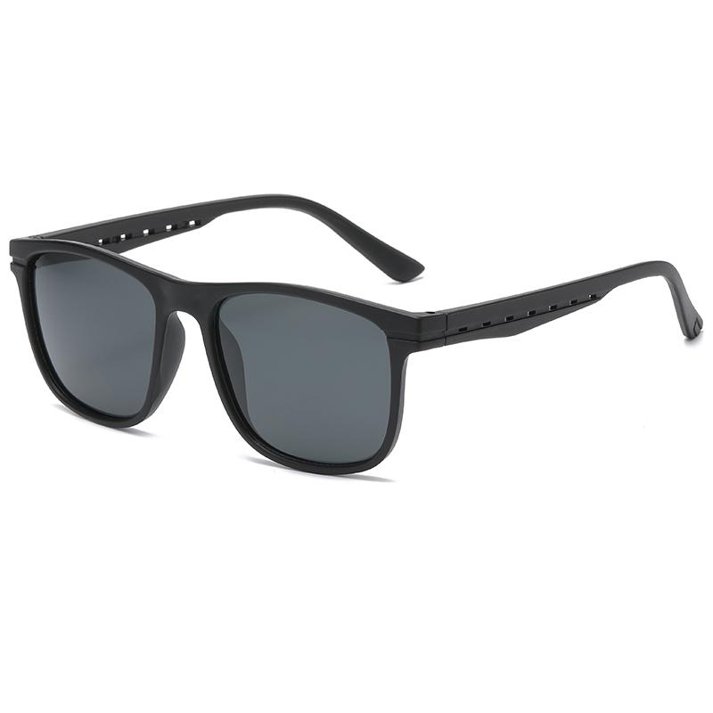 3052 Sunglasses PC Square Frame Unisex Korean Style Driving UV400 Polarized Retro Sun Protection 3052 Polorized&Metal чёрный