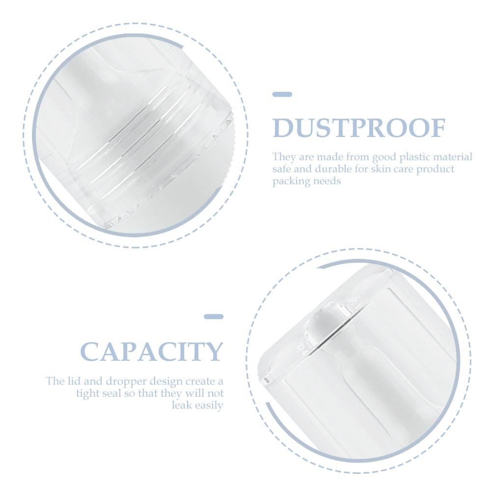 5Pcs Plastic Essence Liquid Dropper Bottles White Lightproof Design for Essential Oil Perfume DIY Aromatherapy Portable