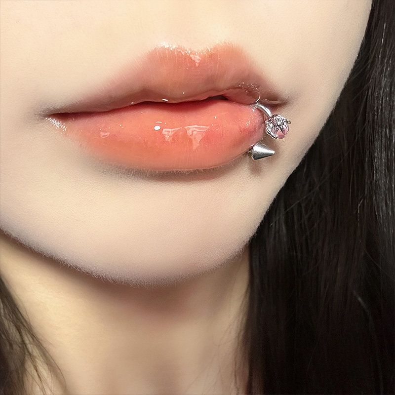 Raccon Raccoon Lip Dragon Claw Titanium Steel Lip Ring Labret Fashion Male Thread Opal Sexy Piercing Jewelry