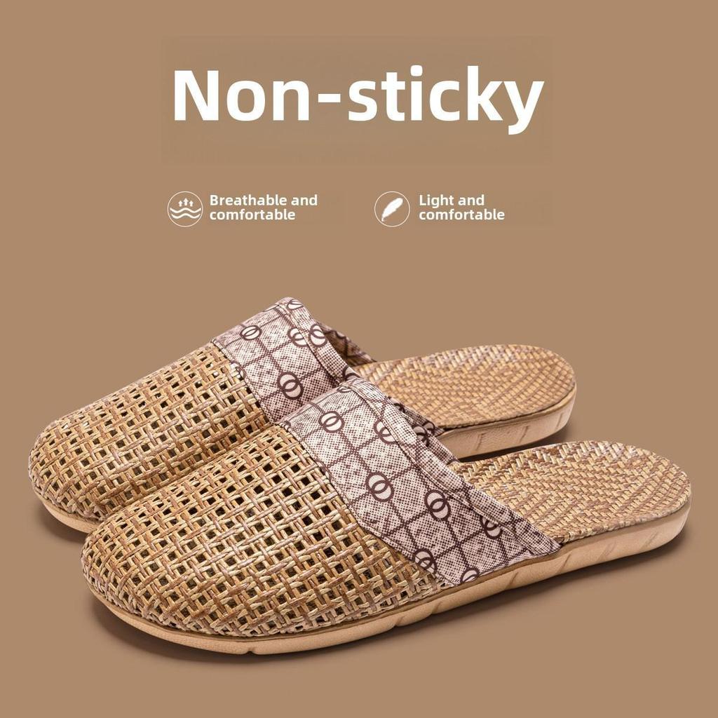 Four Seasons Sandals and Slippers Hotel Cotton and Linen Slippers Ladies Spring Autumn and Summer Home Couples Linen Home Wear Slippers