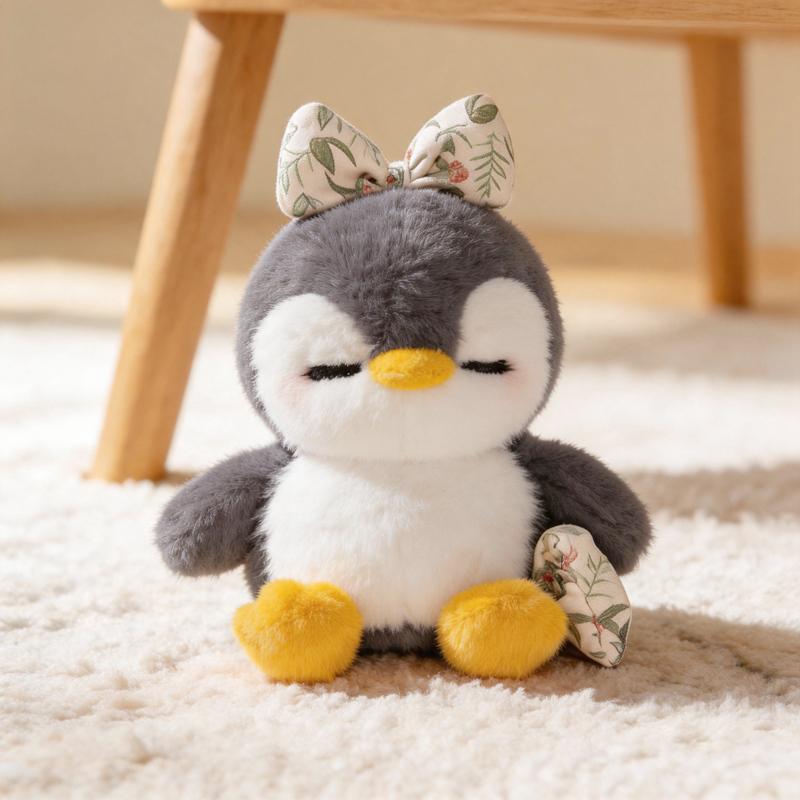 Cute Penguin Plush Toy For Babies Comforting Sleep Doll Fluffy Stuffed Animal Wearing Pajamas Pillow Ideal Birthday Gift