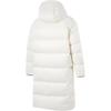 Li Ning Fitness Series Sports Leisure Loose Hooded Cold Resistant Warm Outdoor Long Down Jacket Women Outerwear Champagne-White AYMU110-1