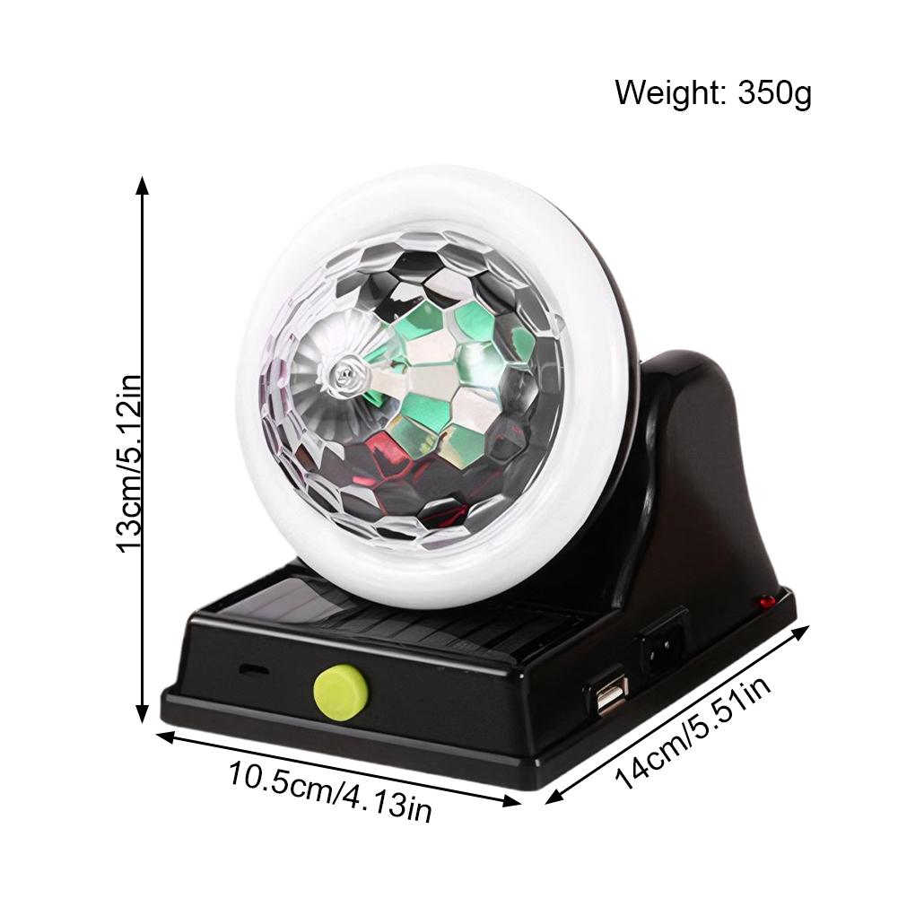 

Disco Ball RGB DJ Strobe Light Rechargable Protable Voice Activated Solar Energy Rotating Stage Party Lights Magic Lamp Lighting