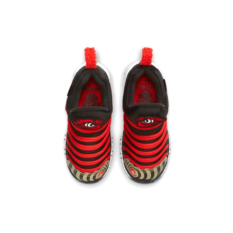 Nike Dynamo Free QS Low Top Sports Casual Shoes Black Red Children Aged 3 7 Years Old DC8317-001