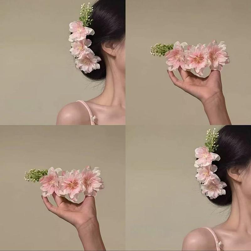 Exquisite Fashion Flower Hair Comb Spring Summer Flower Hair Sticks For Women Girls Elegant Beach Hair Accessories Gifts