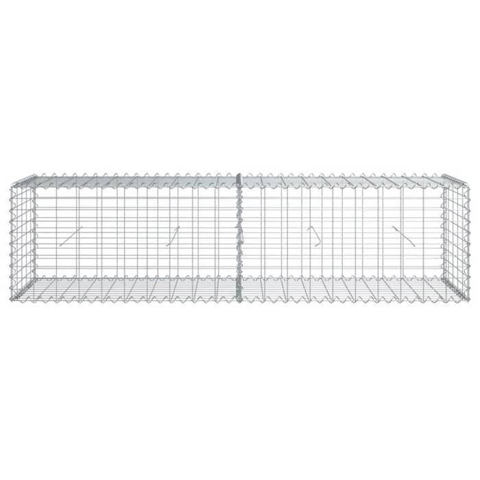 VidaXL Panier gabion avec couvercle 200x50x50 cm fer galvanisé, mur en gabion, mur de soutènement en gabion, clôture en 3295133