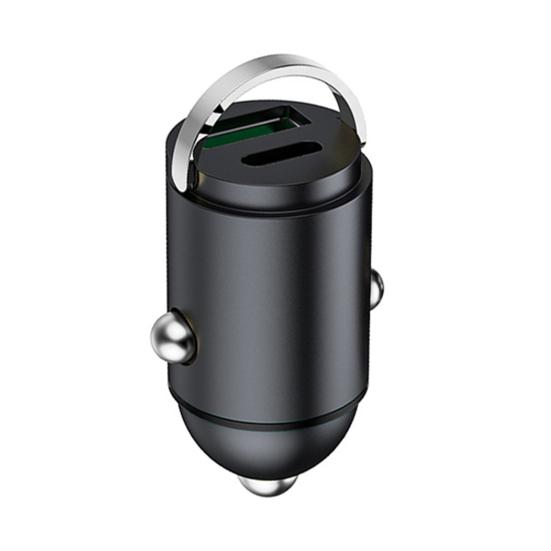 Car Charger Dual-Port USB and Type-C 120W Super Fast Charging Aluminum Alloy Auto Parts
