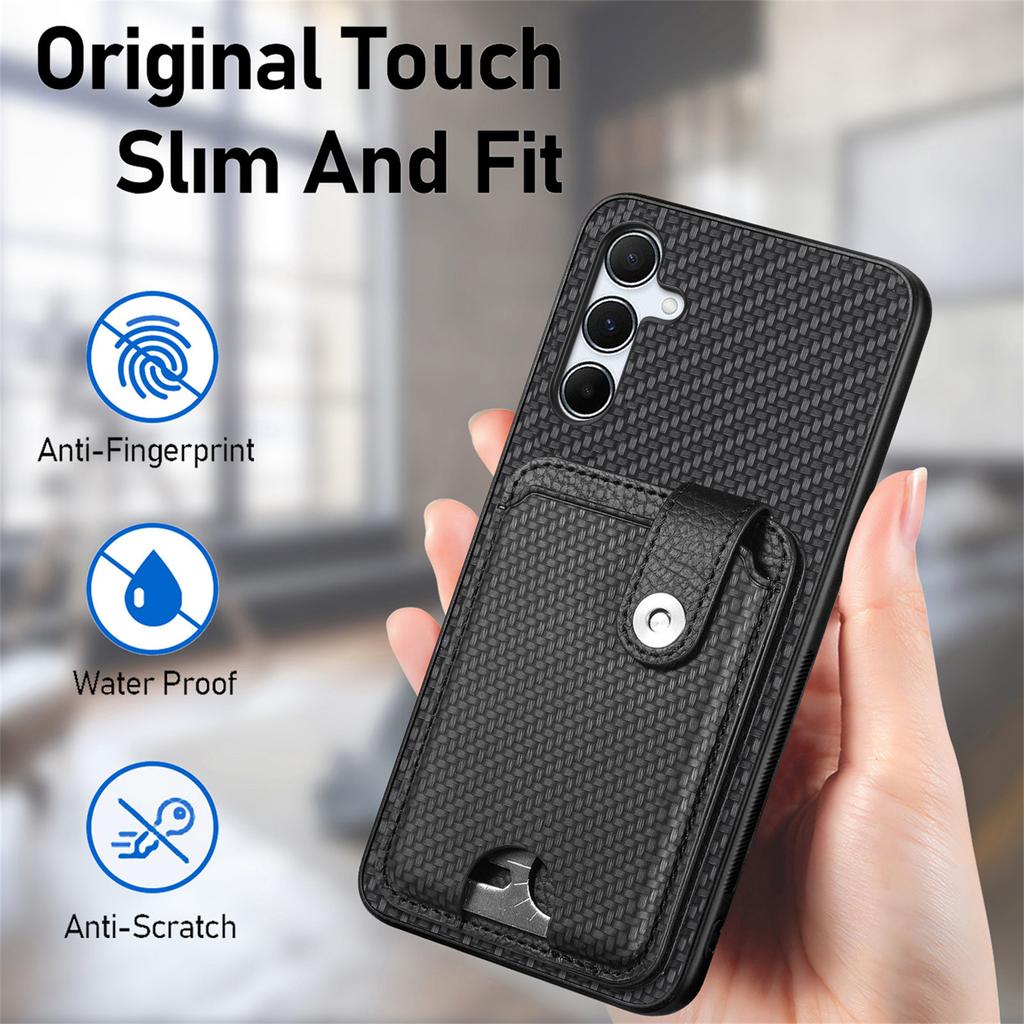Etui na Samsung Galaxy A05s 4G z przegródkami na karty, podpórką, tylną okładką na telefon i narzędziem do kart