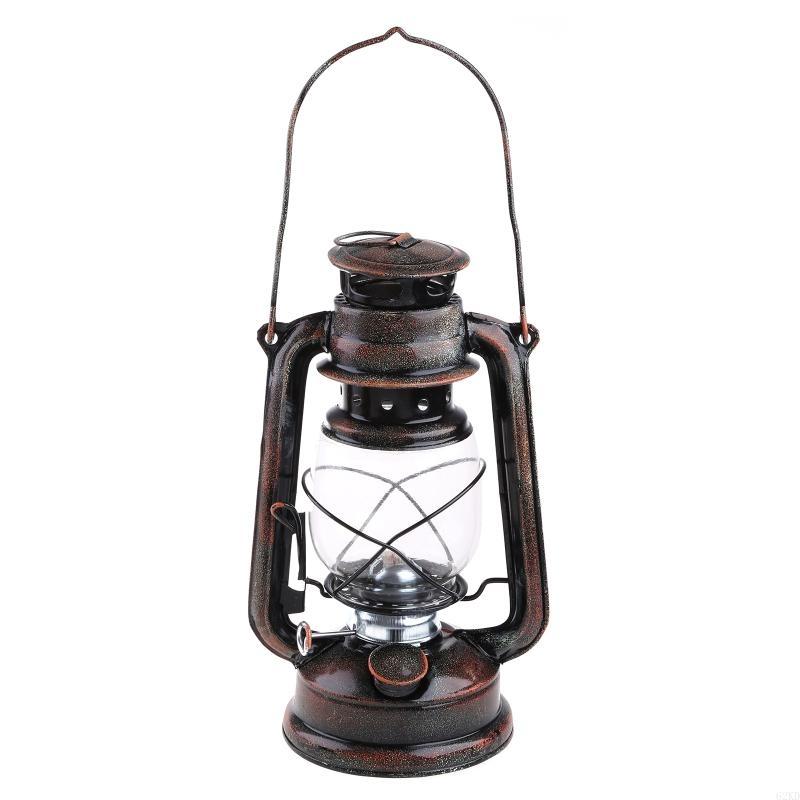 62KD Vintage Metal Oil Lamp Portable Lantern Kerosene Light Outdoor Camping Bar Home Decorations