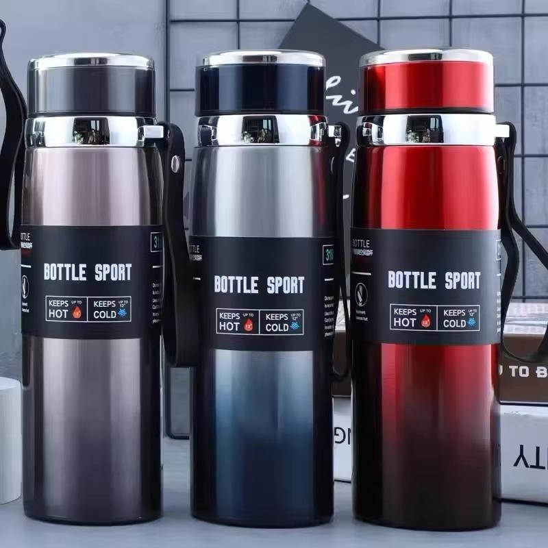 1L Thermal Water Bottle Vacuum Flasks Stainless Steel Thermos Bottle Keep Cold and Hot Insulated Tumbler Cup for Water Tea Coffe