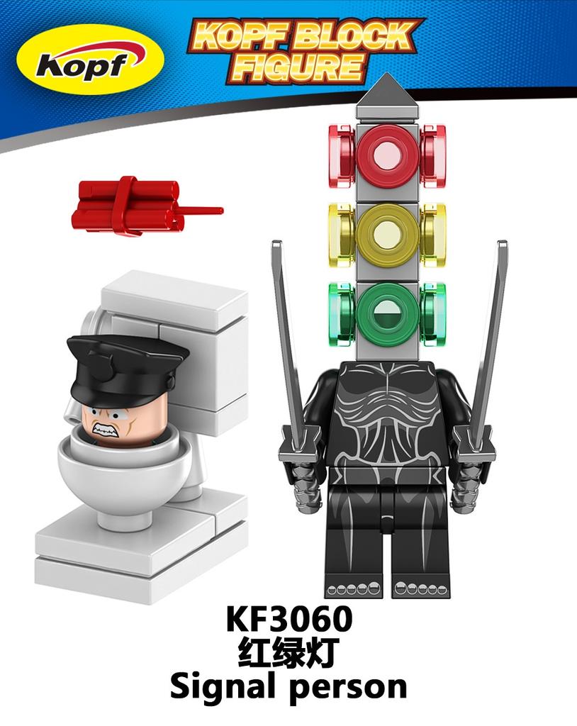 Kf6203 Toilettenmann Sound TV-Überwachungssignal Ampel Baugruppe Baustein Spielzeugbeutel