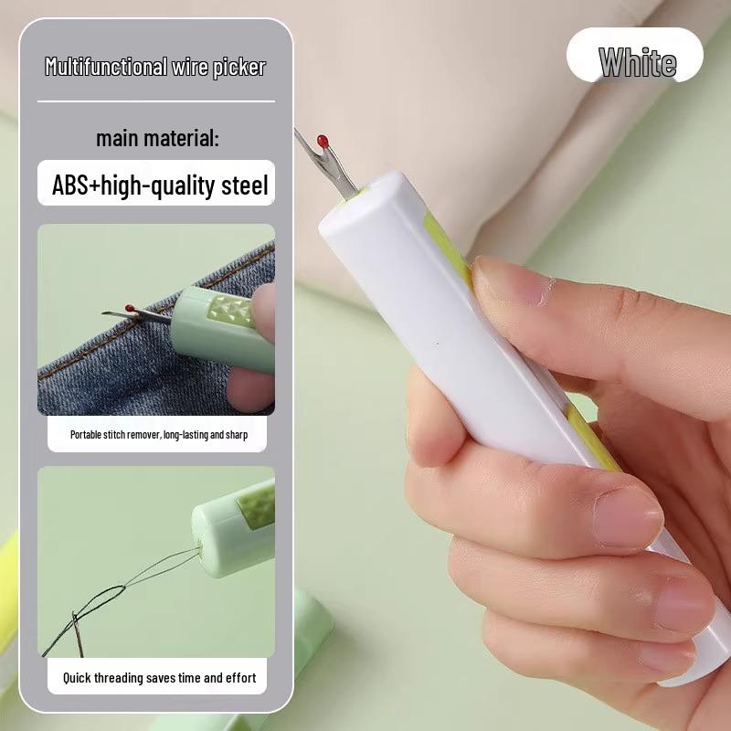 Dual Needle Threader & Seam Ripper: Double-Headed Tool for Easy Sewing and Threading