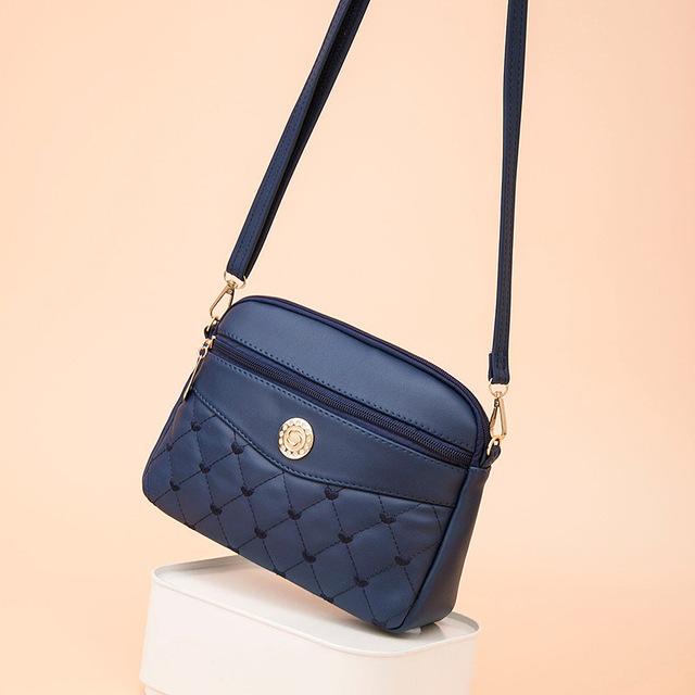 

Женские сумки с вышивкой, простые сумки через плечо из искусственной кожи, модная женская сумка через плечо, сумки Bolsas синий