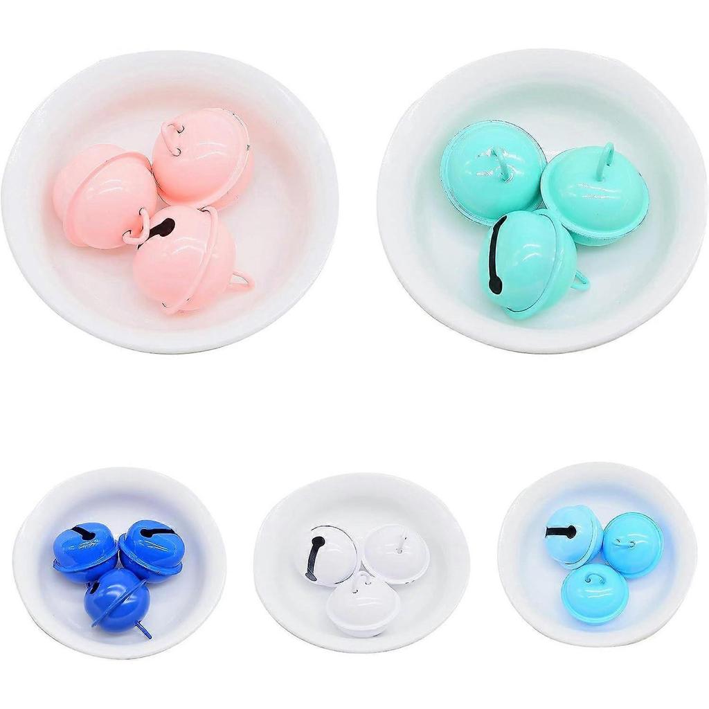 15pcs Tiny Bells Ornaments Metal Bells for Christmas Home Decor Bells 22mm Diameter Multicolor for Making Crafts Animal Crafts