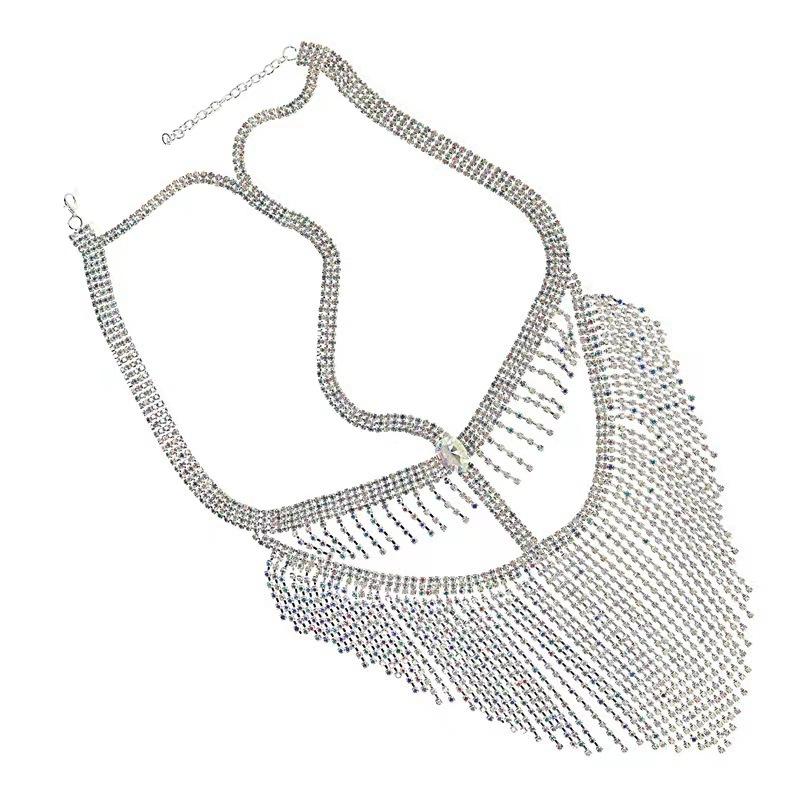 

Nightclub Stage Gala Performance Fringed Mask European And American Fashion Sexy Ab Rhinestone Hair Accessories Headwear Accessories