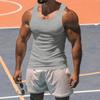 Men Solid Color I Shaped Fitness Training Gym Workout Sports Sleeveless Tank Top