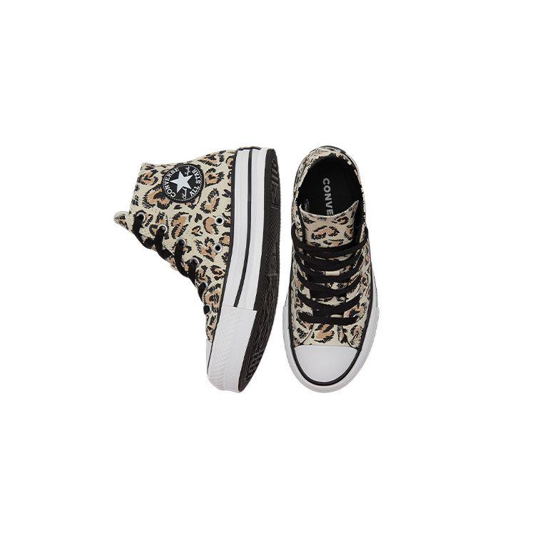 Converse Chuck Taylor All Star Canvas Comfortable Versatile High Top Kids Canvas Shoes Kids Sneakers Black Brown 671604C