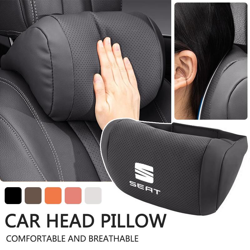 rlcp4 Car Headrest Pillow Provides Perfect Neck And Waist Support Comfortable Breathable For Seat FR Leon IBIZA Arona Arosa Ateca Exeo