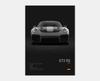 Pop Black And White German Luxury Sports Car Poster Wall Art 911 GT3 RS Turbo Canvas Print Garage Living Room Decor