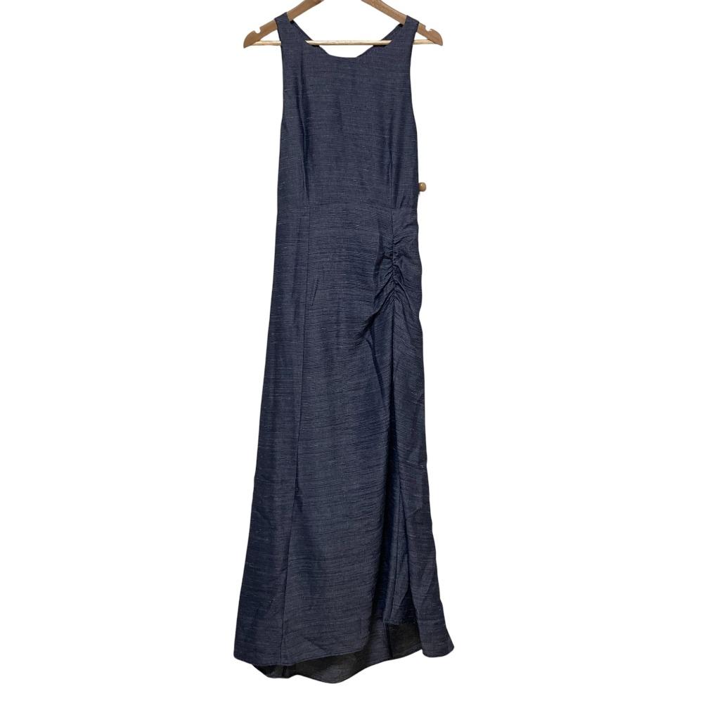 [Used] Unused 24SS SNIDEL Drost Back Open Dress Size 0 Dark Blue Women s Luxs Brand Used Clothes Luxe