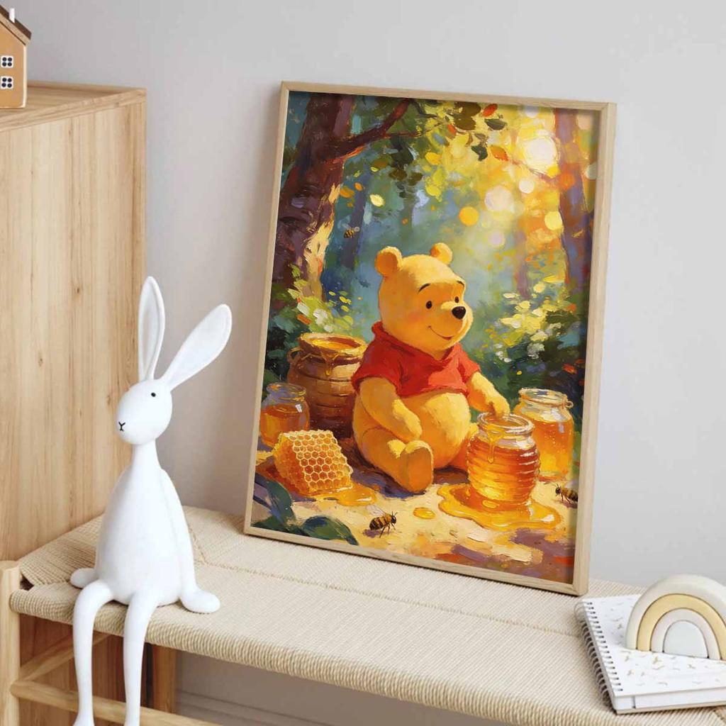 Disney Winnie the Pooh honey oil painting handmade painting art kit mosaic diy home decoration gift