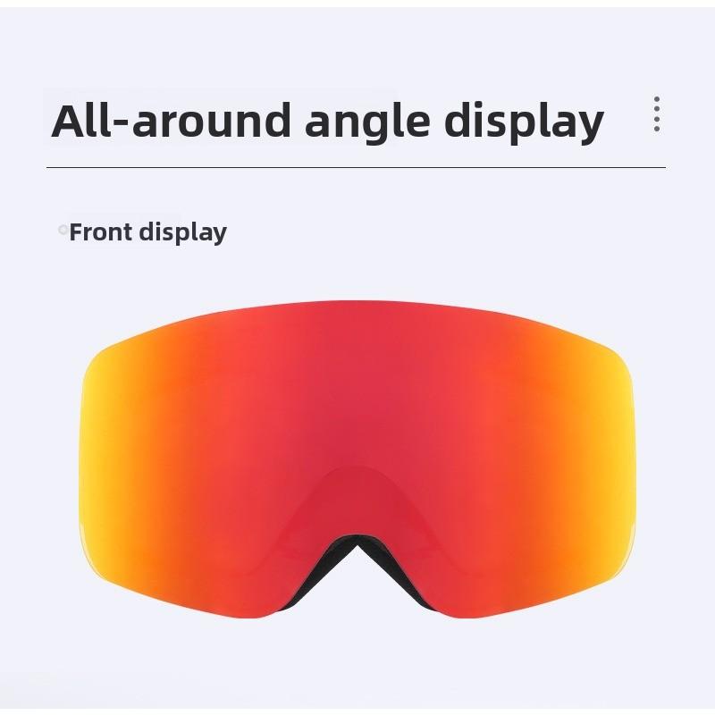 Comprehensive REVO True Film Ski Glasses Double-layer Anti-fog and Anti-snow Blindness Goggles Snow Goggles Card Myopia/HX16