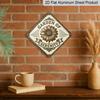 2D Flat, 1pc Vintage Serene Garden Theme Aluminum Wall Plaque - Thin Metal Sign Suitable for / Decoration - Memorial Gift for Father, Wall-Mounted