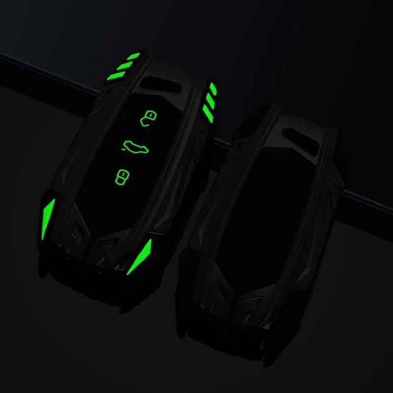 Zinc Alloy + Leather Car Key Case Cover for VW Volkswagen Golf 7 MK7 Tiguan MK2 For SEAT Ateca Leon FR 2 Ibiza For Skoda Octavia