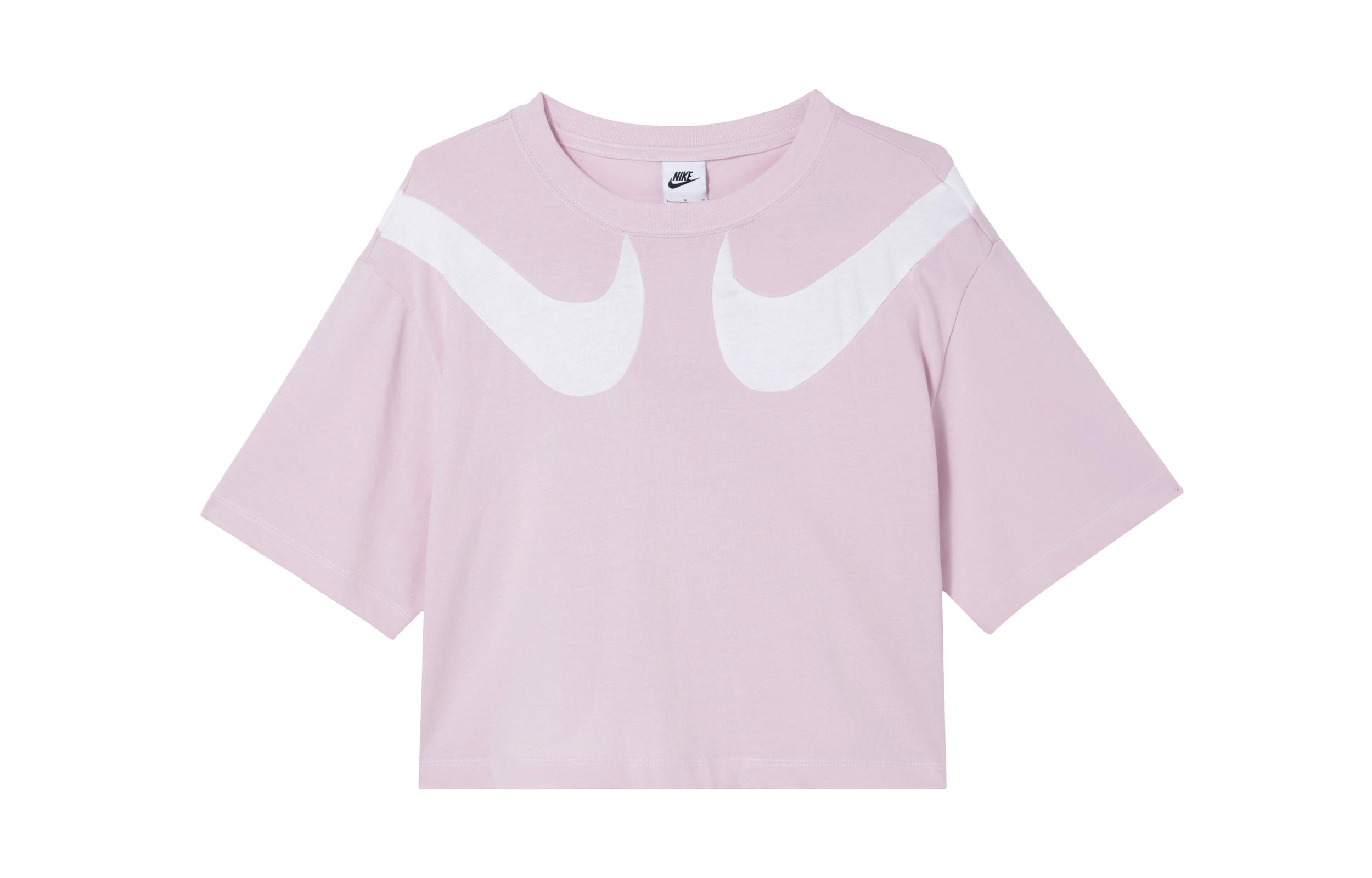 

Nike Sportswear Swoosh Women s Cropped Crewneck T-Shirt Pink DD5591-695 XL