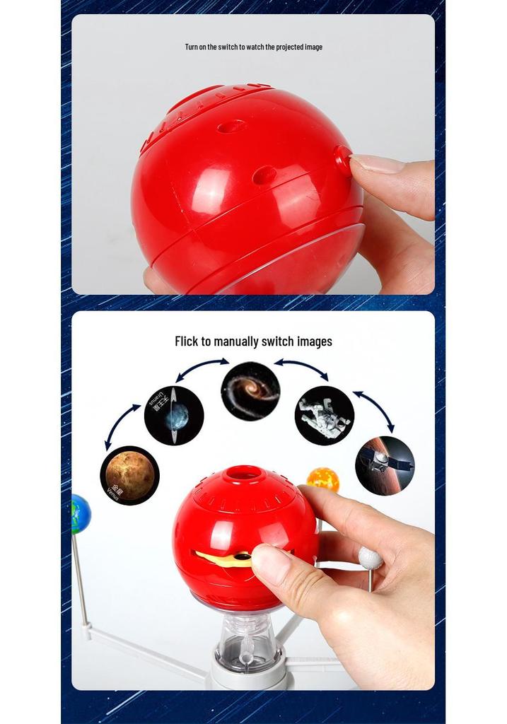 Handcrafted 3D Solar System Model Toy: Eight Planet Projection for Children's Early Education