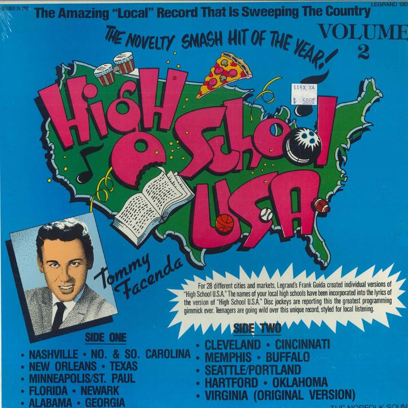 

LP Record TOMMY FACENDA - High School U.S.A. Volume 2 LG1009 Legrand Records US Rock