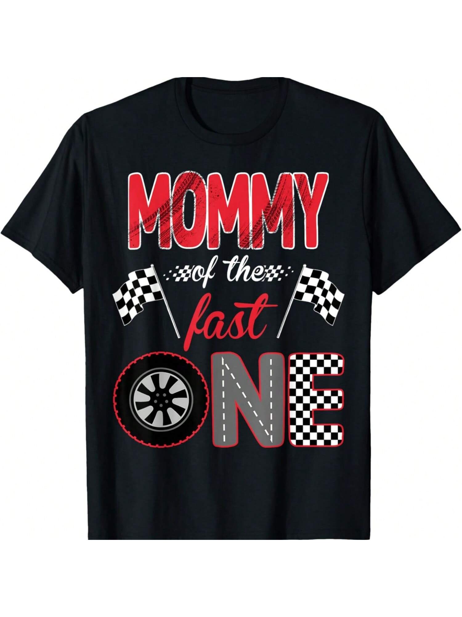 

Mommy Of The Fast One Birthday 1st Race Car Family T-Shirt XXXXXL