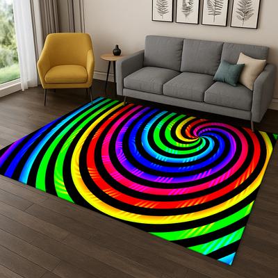 Rainbow Cartoon Pattern Carpet Rug Area Rug for Home Bedroom Living Room Sofa Doormat Kitchen Decor,Kid Game Non-slip Floor Mat