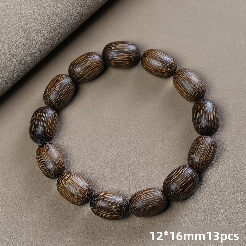 Nha Trang Bai Qinan Agarwood 20 Bracelet, Submerged Old Material Wenwan Men's and Women's Single Circle Buddha Beads, Bracelet
