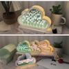 Cloud Shape Tulip Night Light Diy Mirror Flower Atmosphere Lamp Desktop Ornament Creative Handmade Gift For Bedroom Decoration