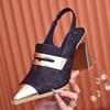 Dames Sandalen Sexy Puntige Neus Hoge Hak Sandalen Designer Sandalen voor Dames Pumps Mode Franse Hoge Hakken Sandalias De Mujer