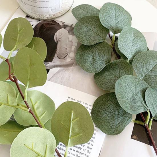 Artificial Eucalyptus Leaves Stems Real Touch Faux Greenery Branches for Vase Wedding Bouquet Flower Arrangement Home Office Spring Centerpiece