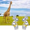 Lovely Giraffe Earrings Black Eyes Yellow Spotting Enamel Jirafa Animal Stud Earrings for Women Nice Gift Fashion Jewelry