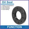 Oil Seal Seal Ring Rotary Shaft Seal Nitrile Rubber 25X52X7Mm 5 Pcs