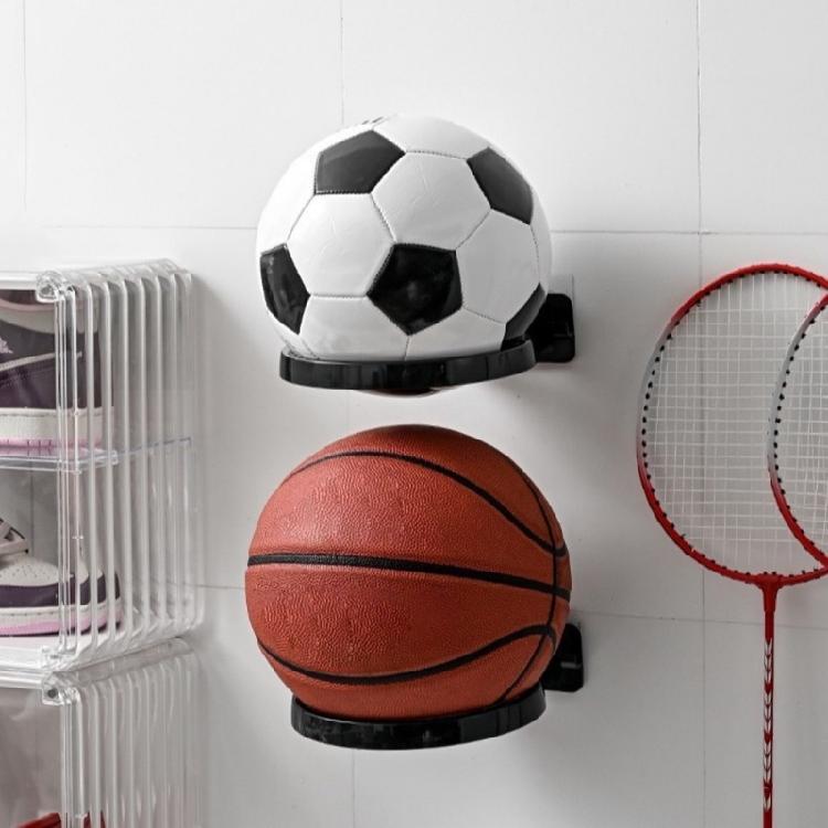 Wall Mounted Basketball Football Display Organizers Stand Smooth Finishing For Home Organization In Multiple Locations