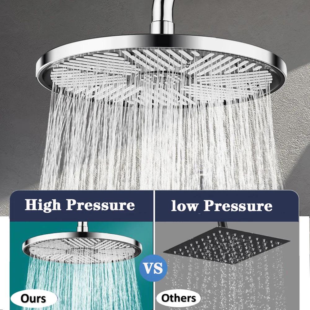 High Pressure Massage Rainfall Bathroom Shower Nozzle Big Panel Large Flow Supercharge Ceiling Mounted Shower Head